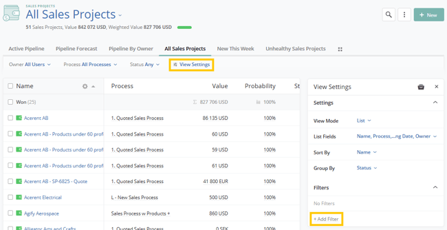 Active Pipeline - Add Filter 1b