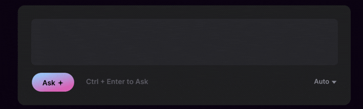 Ask AI Box Animated Text