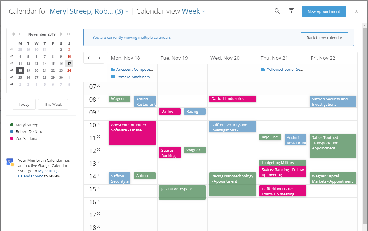 Calendar eg 1