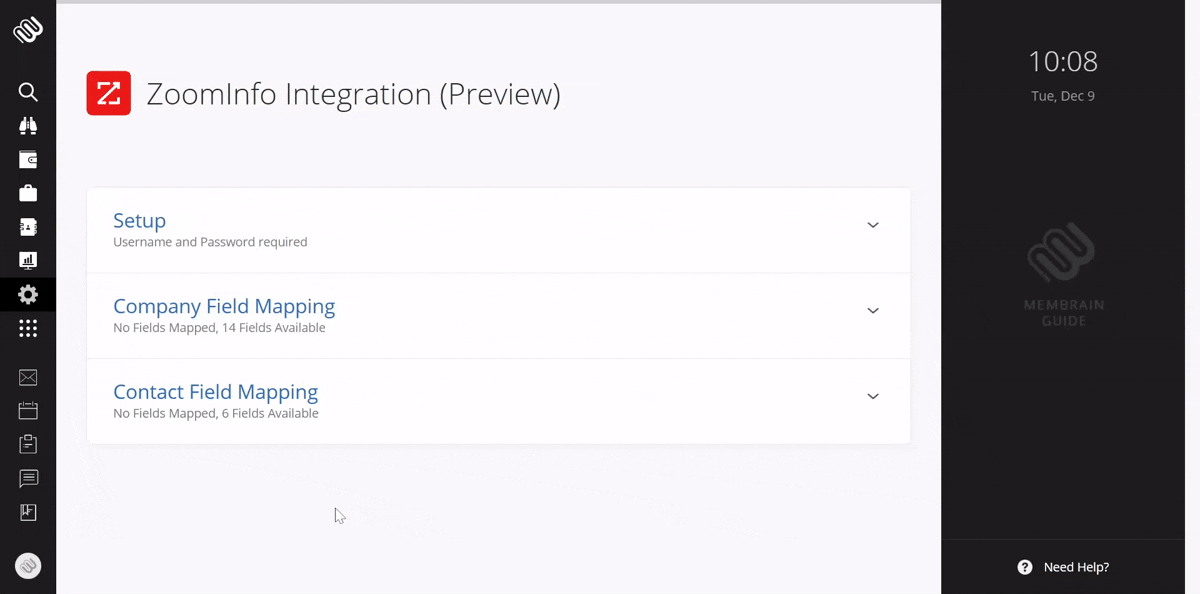 Contact field mapping
