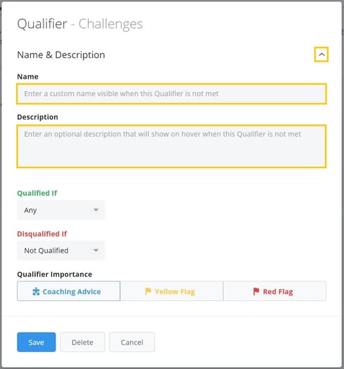 Customize Qualifiers 2g