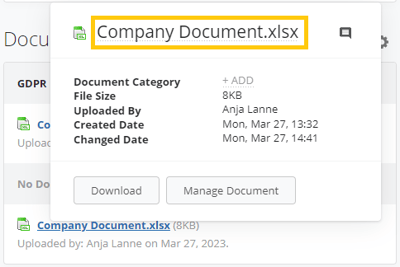 Documents - rename document 1b