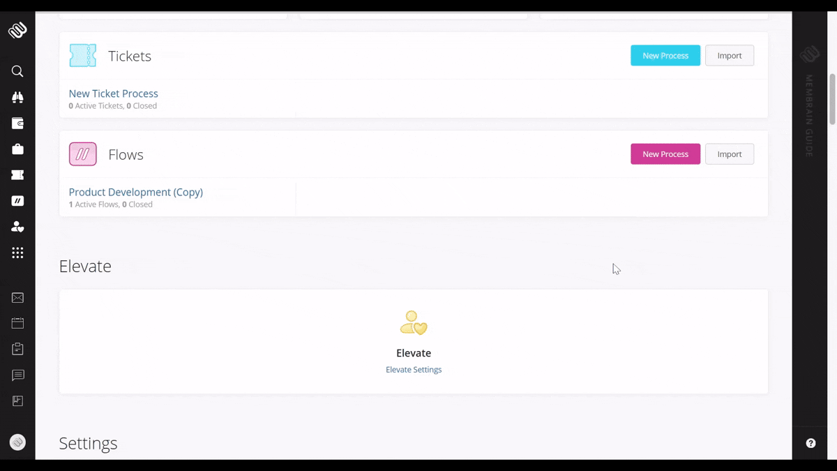 Membrain Help Center - Flows - Getting Started with Flows