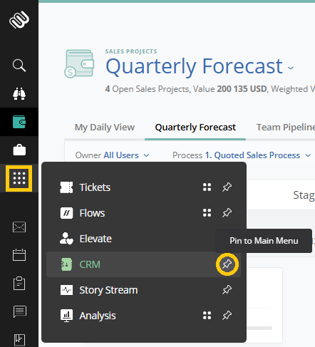 Getting Started With Membrain - Navigation Pin to Main Menu 1e