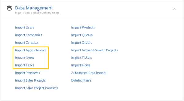 Import Activities 1