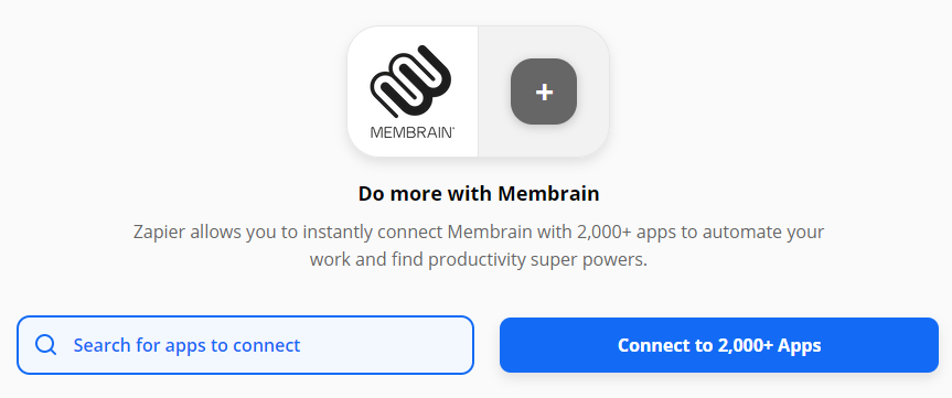 Membrain Zapier apps