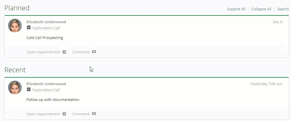 Mention Activity Stream