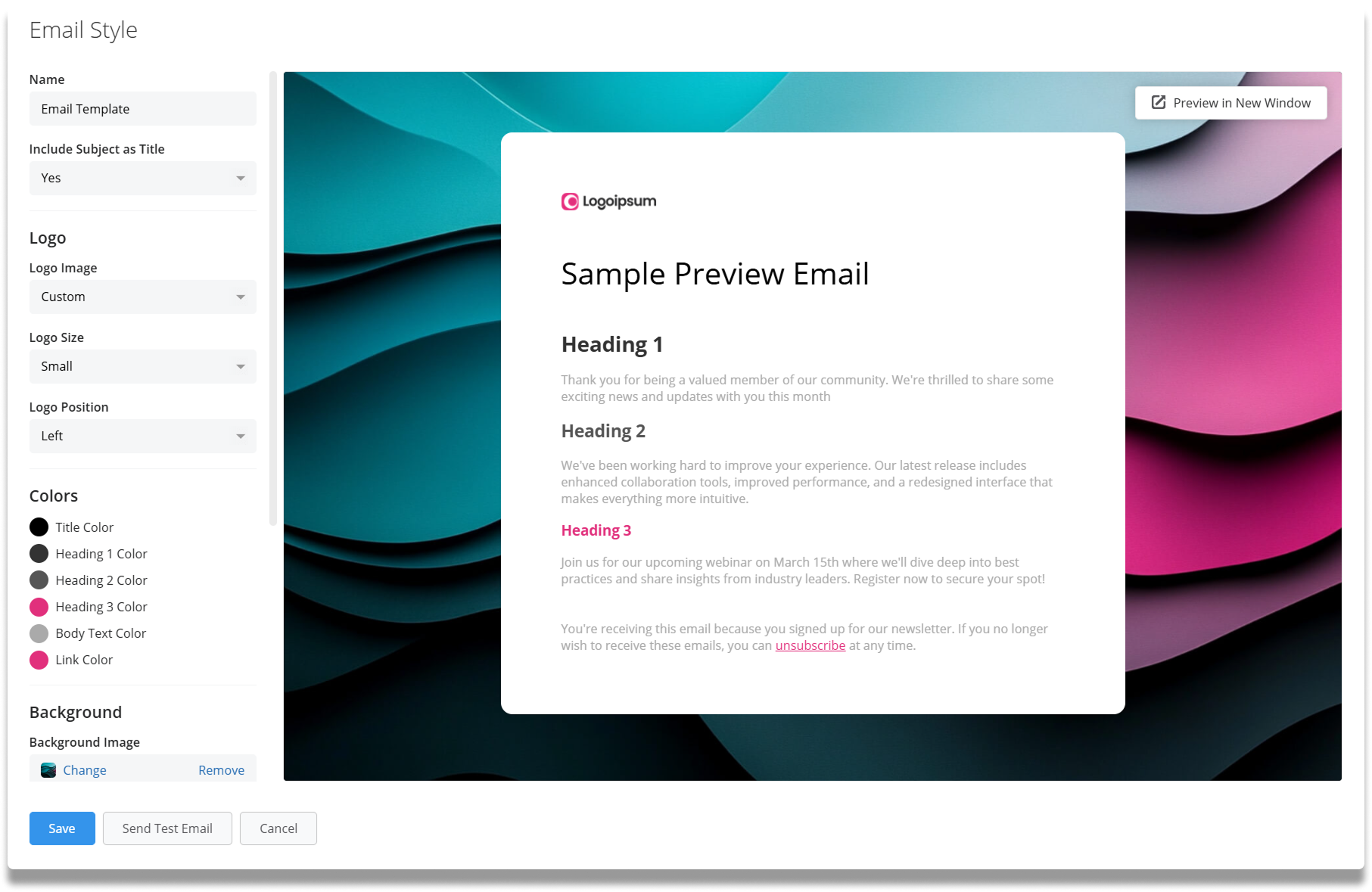 Email Style Template