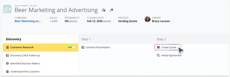 Product Update Create Quote in SP