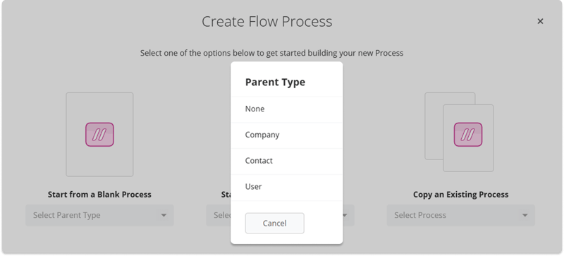 Product Update Flows Parent Type