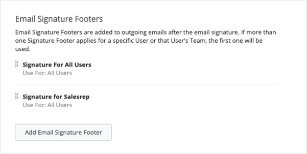Product Update Email Signature Footers