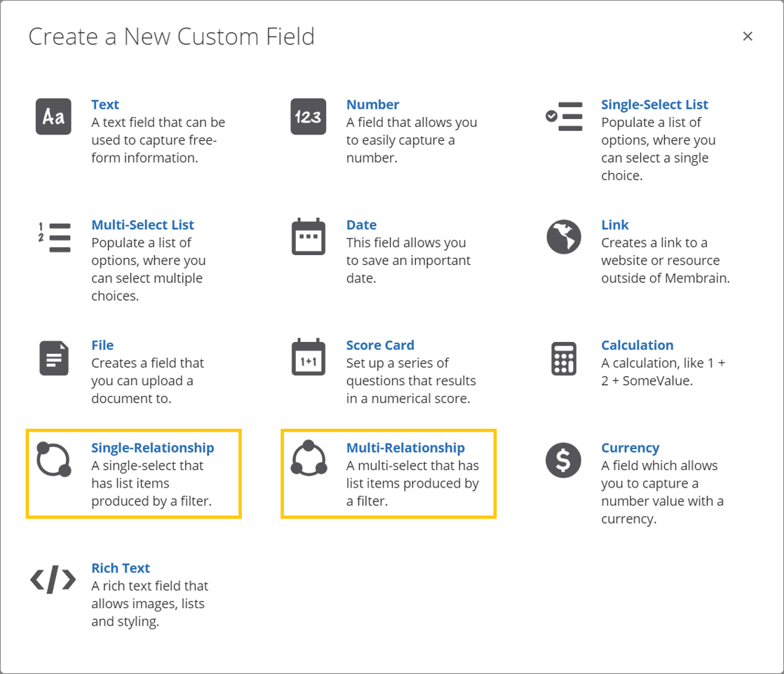 Relations Field Examples Membrain Help Center - Process Tools - Relationship Fields