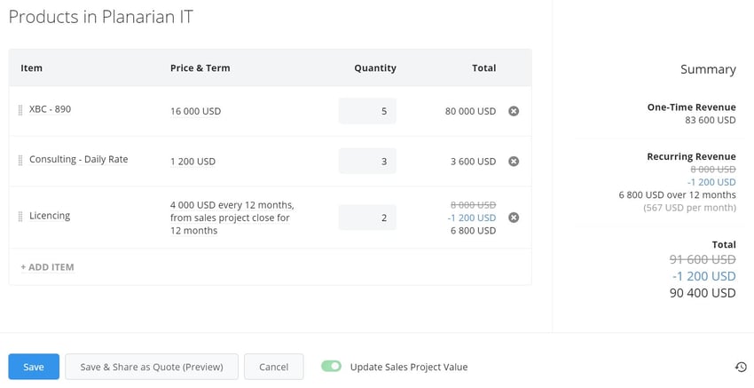 Unit Discount and Quote 3-2
