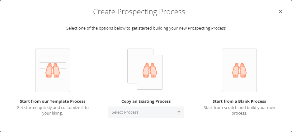 create a new prospecting process 1-1