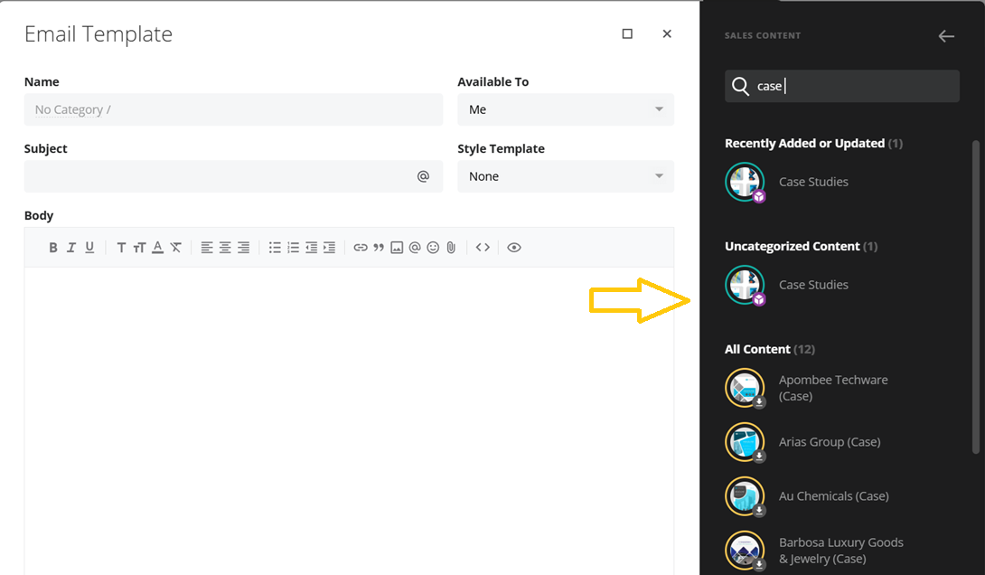 Membrain Help Center - CRM - Email Templates