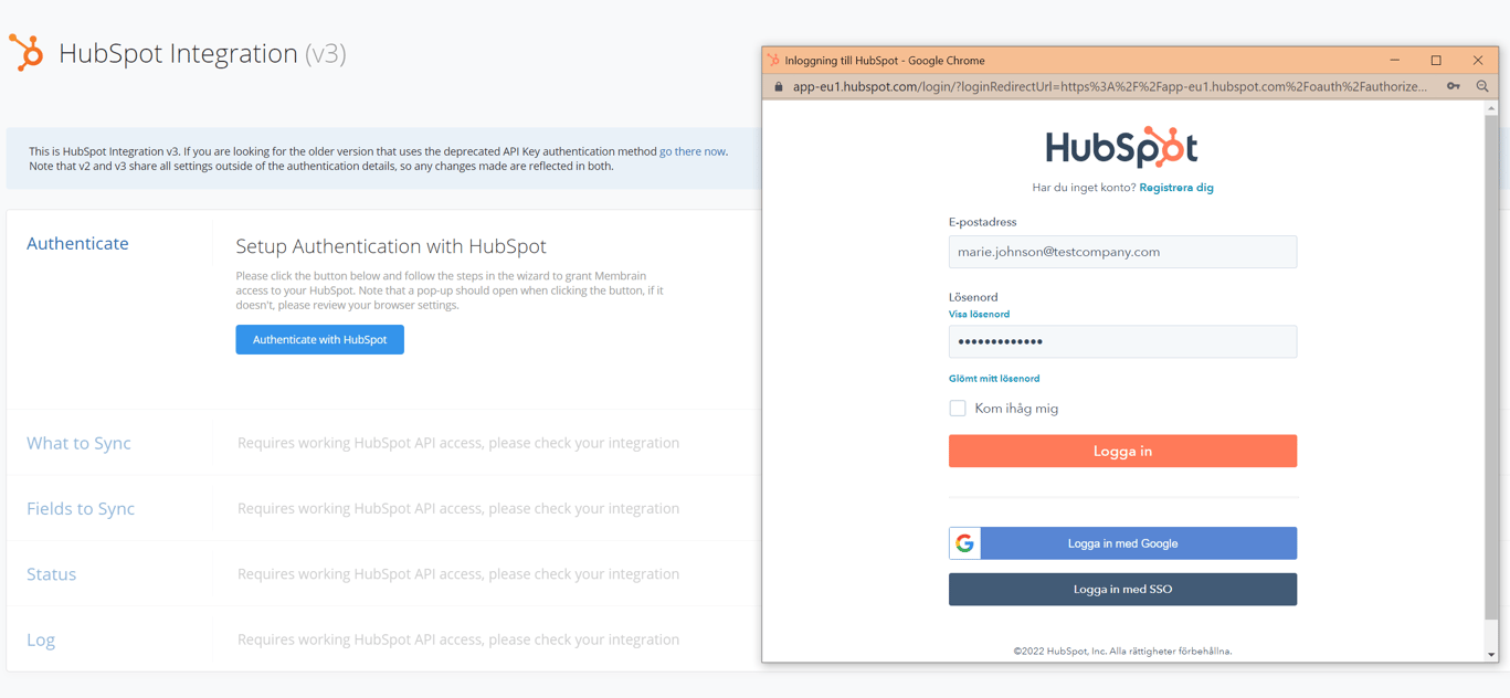 vers 3 auth fill-in credentials